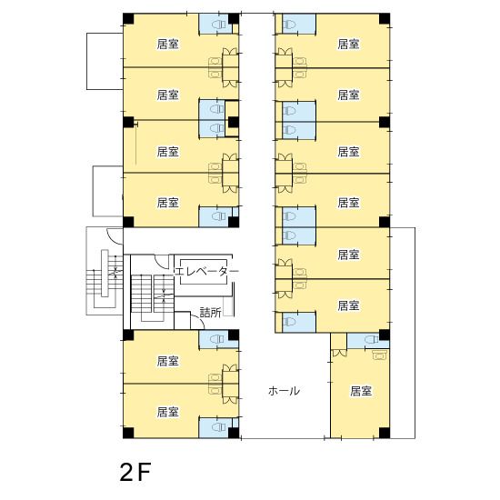 茶屋ヶ坂の憩エスペランサ千種の2Ｆのフロアマップ