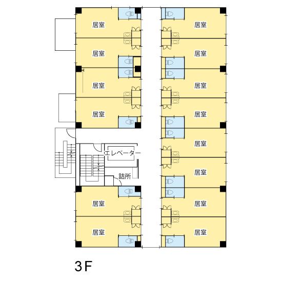 茶屋ヶ坂の憩エスペランサ千種の3Ｆのフロアマップ