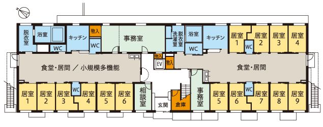 ツクイ 相模原相武台のフロアマップ1のフロアマップ