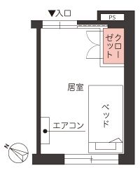 ツクイ 相模原相武台の居室1の間取り図