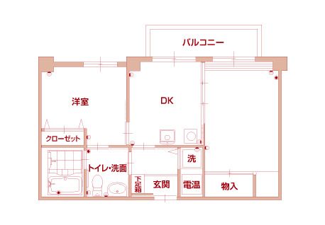 ロングライフ高槻のプラチナの間取り図