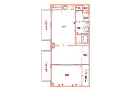 ロングライフ高槻のロイヤルの間取り図