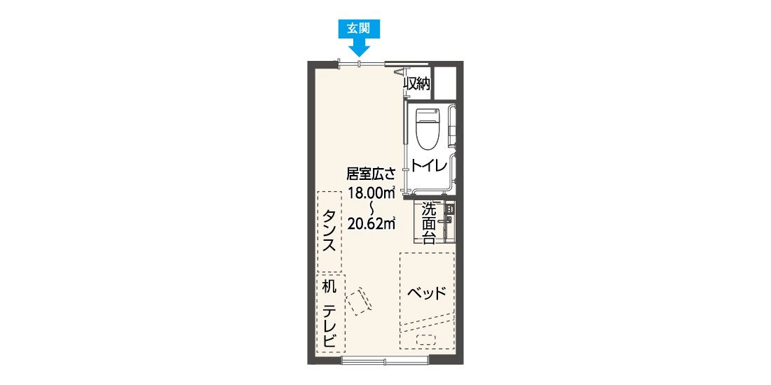 チャーム東葛西の居室の間取り図