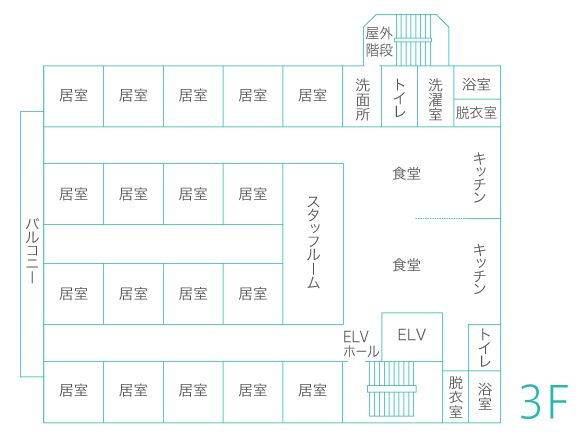グループホーム あすかの3Ｆのフロアマップ