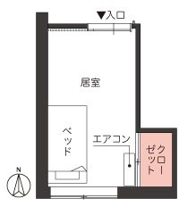 ツクイ仙台愛子 グループホームの居室の間取り図