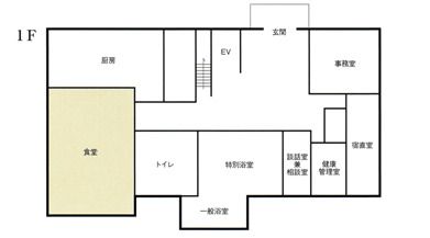 介護付有料老人ホーム アグリ大東の1Ｆのフロアマップ