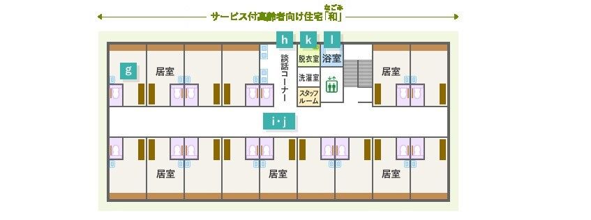 サービス付き高齢者向け住宅 和のフロアマップ
