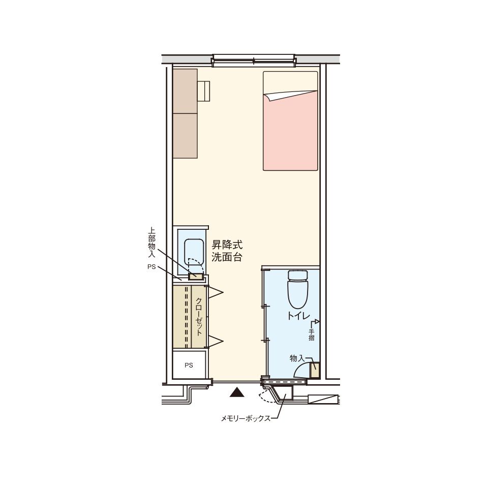 グッドタイム リビング 町田中町の介護フロア（2・3・4F）の間取り図