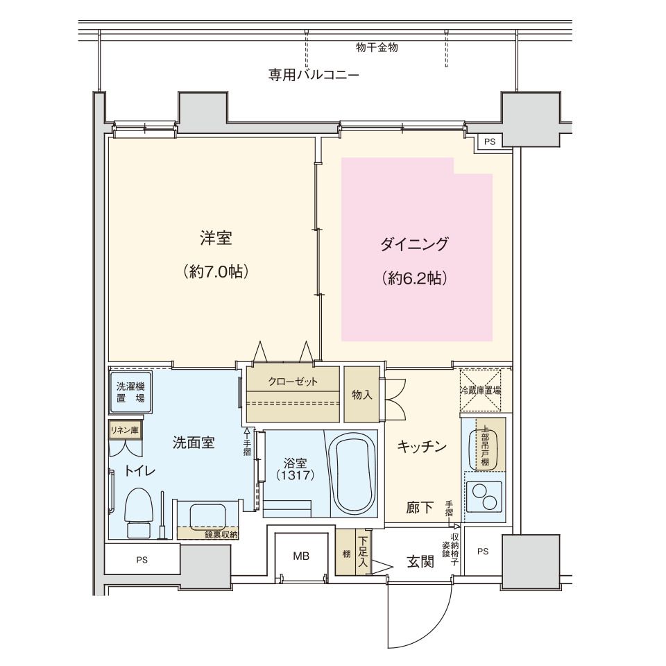 グッドタイム リビング 町田中町の自立フロア（5・6F）の間取り図