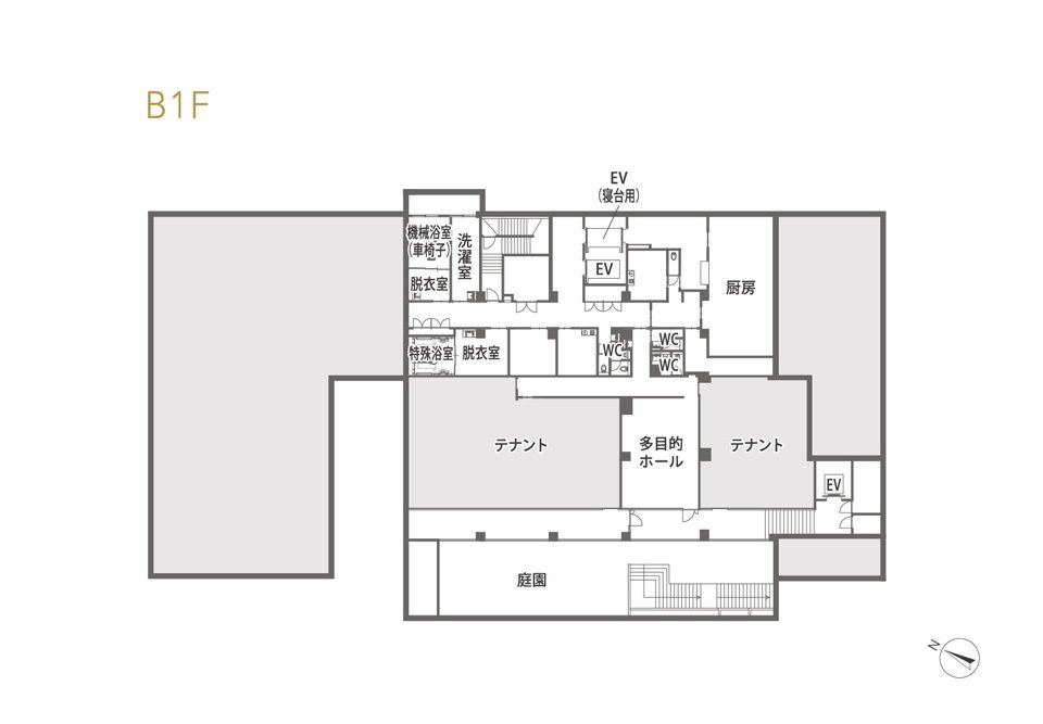 チャームプレミア深沢のＢ1Ｆのフロアマップ