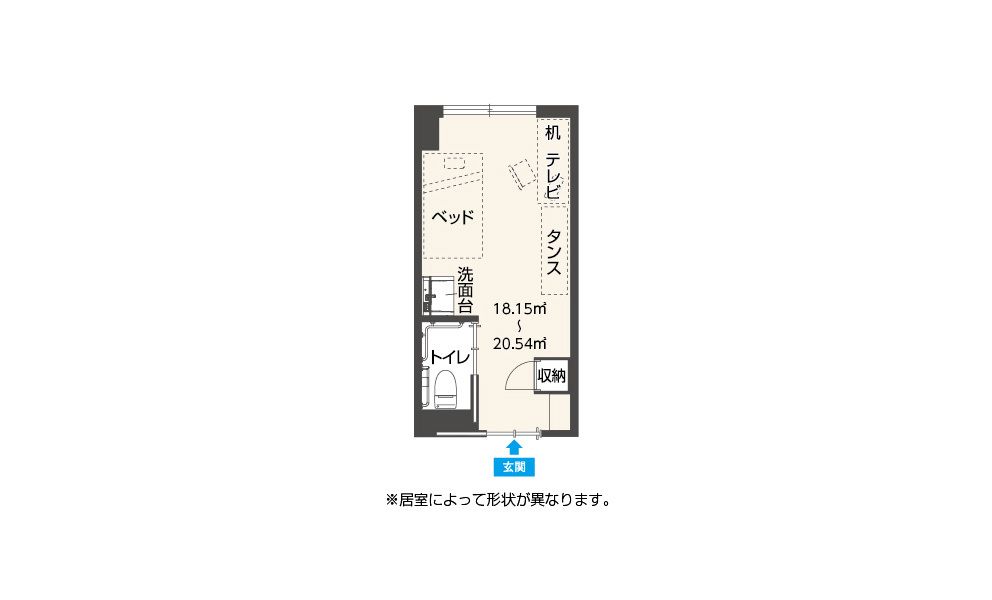 チャーム長岡天神の居室の間取り図