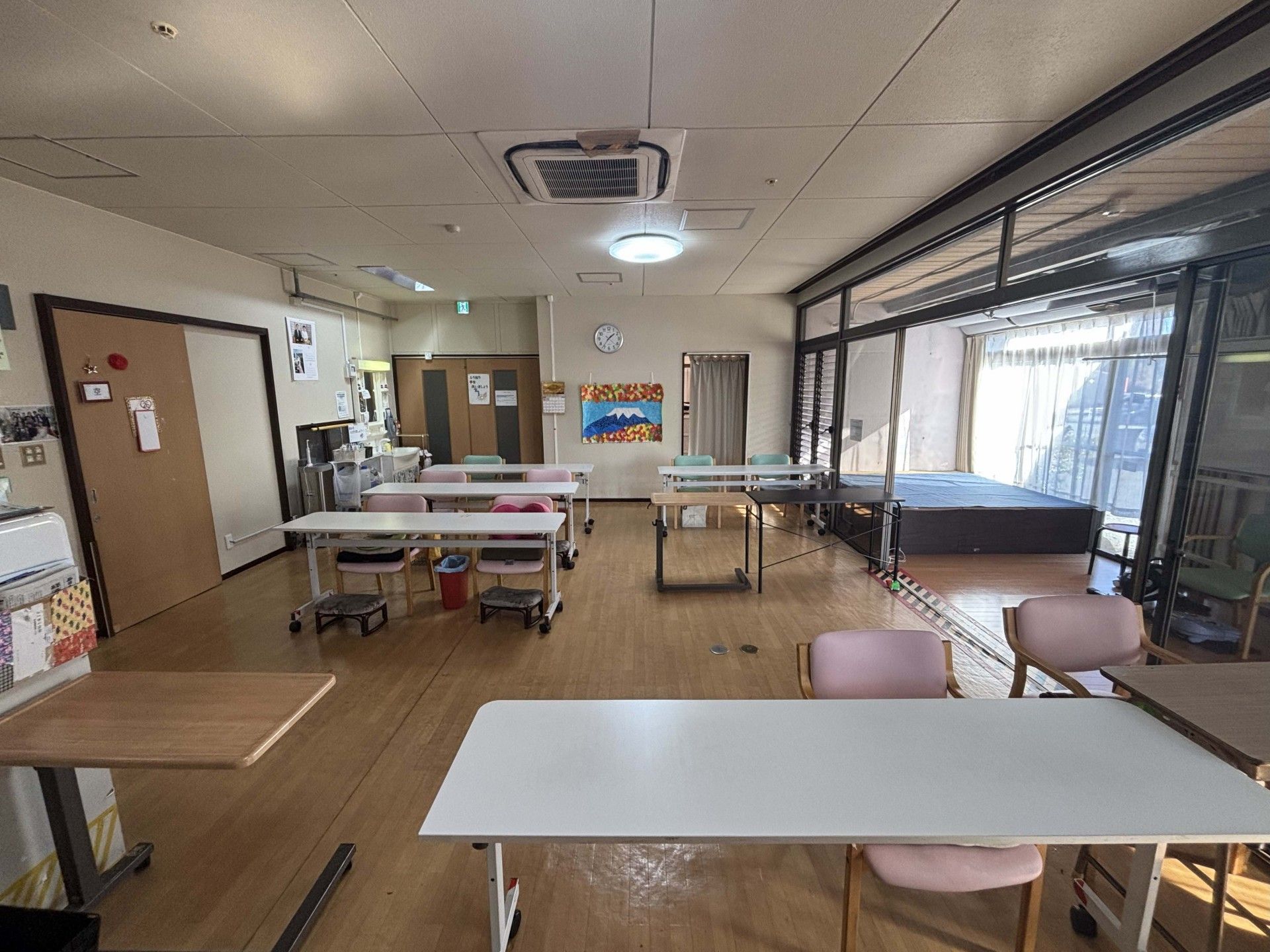 明るい共有スペース