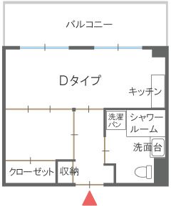 サービス付き高齢者向け住宅 ラヴィータカサ青葉の森のDタイプの間取り図