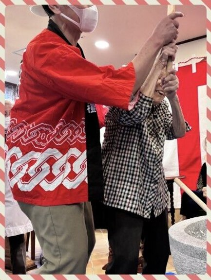 餅つきイベントの様子