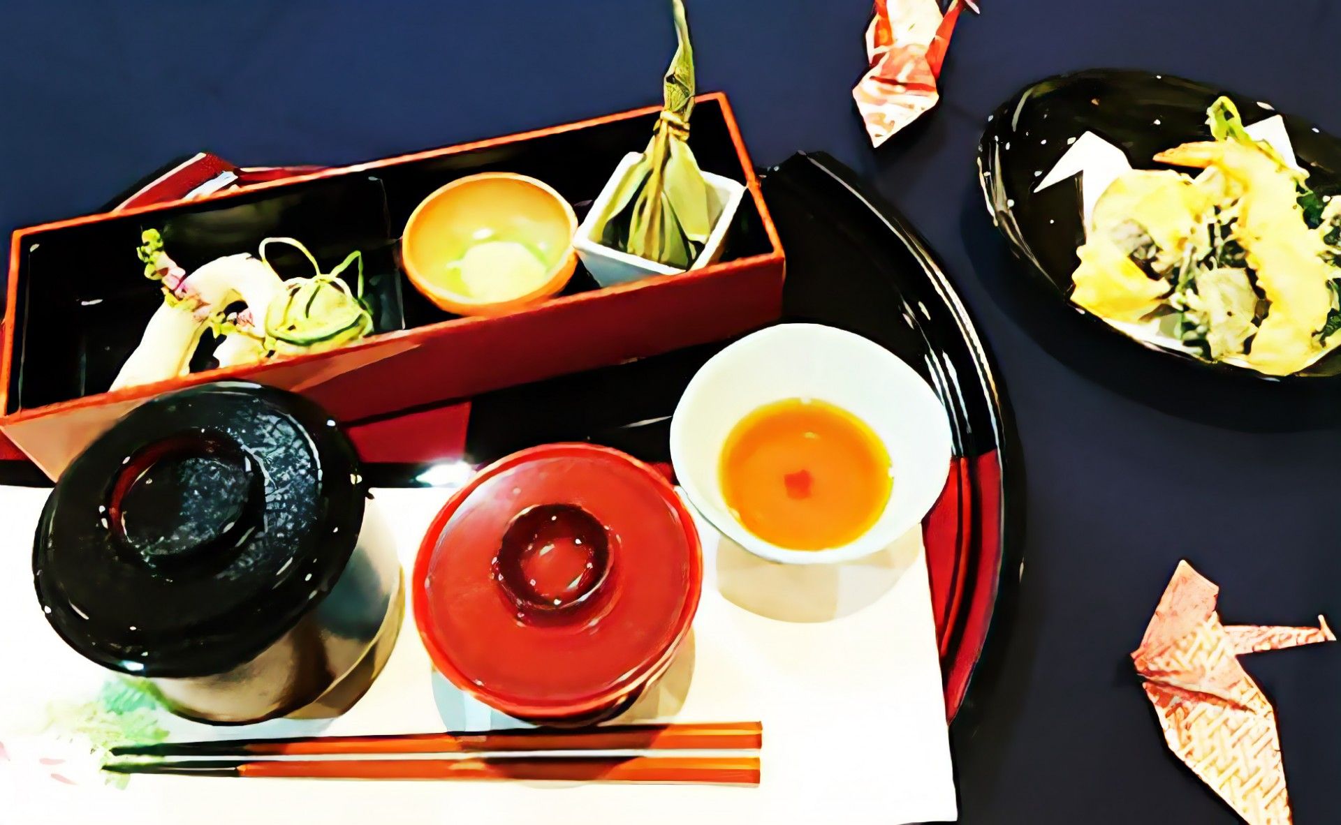 ちまきと天ぷら盛り合わせのセット