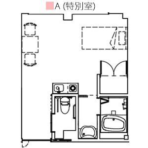 サービス付き高齢者向け住宅 温ったまるのA(特別室)の間取り図