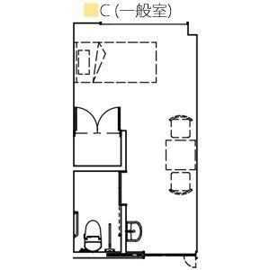 サービス付き高齢者向け住宅 温ったまるのC(一般室)の間取り図