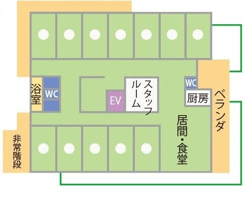 メディカルハウス満の2Ｆ・3Fのフロアマップ