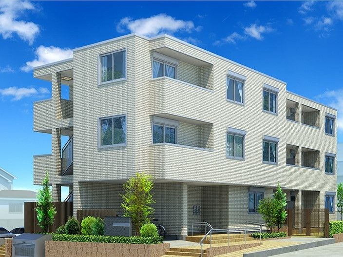 明るいデザインの居室建物