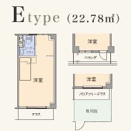 シニア町内会NARITA公津の杜のＥtypeの間取り図