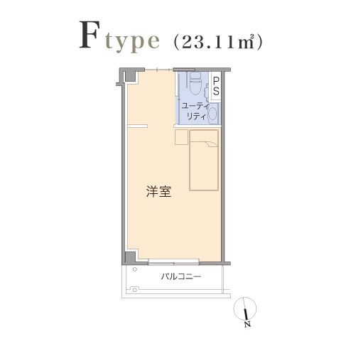 シニア町内会NARITA公津の杜のＦtypeの間取り図