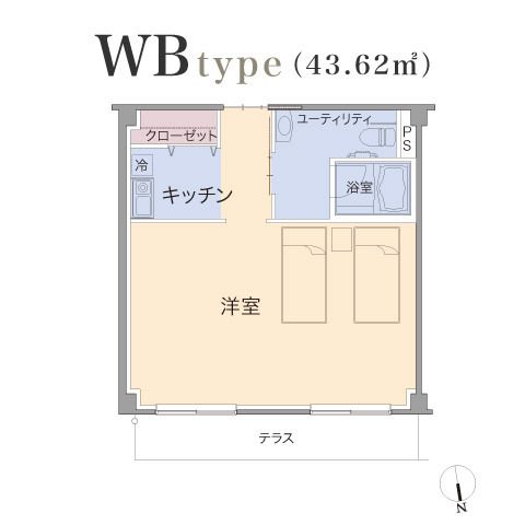 シニア町内会NARITA公津の杜のWＢtypeの間取り図