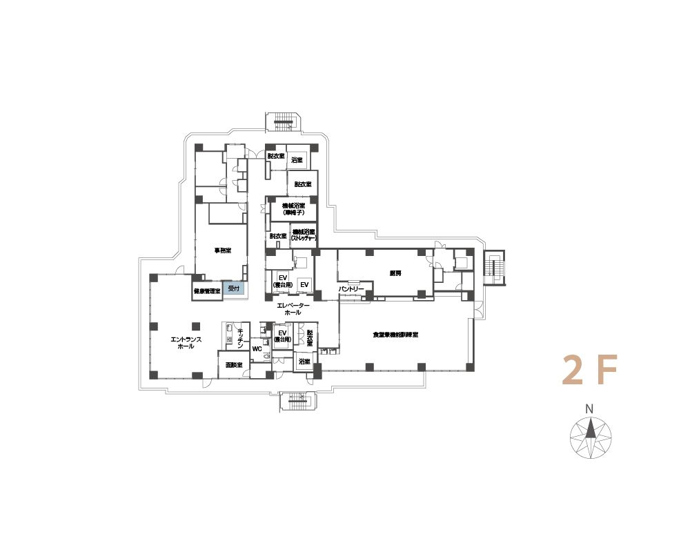 チャーム新大阪淡路の2Ｆのフロアマップ