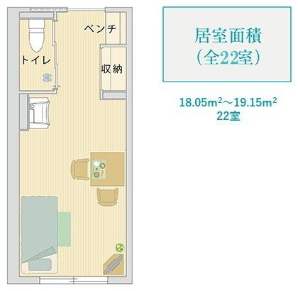 ハイムガーデン南流山の居室の間取り図
