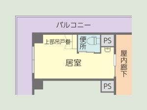 住宅型有料老人ホーム わかくさ瓢箪山のDタイプの間取り図
