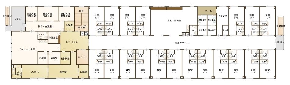 カレッサ成田北須賀の２階のフロアマップ
