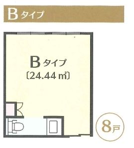 サービス付き高齢者向け住宅 レジデンスヴィータのＢタイプの間取り図