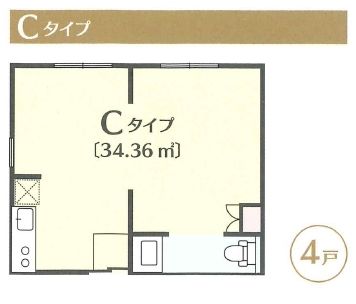 サービス付き高齢者向け住宅 レジデンスヴィータのＣタイプの間取り図