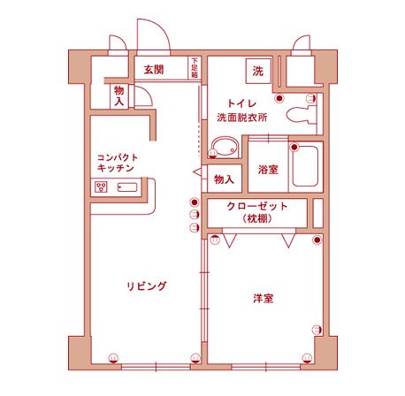 ロングライフ長居公園のプラチナの間取り図