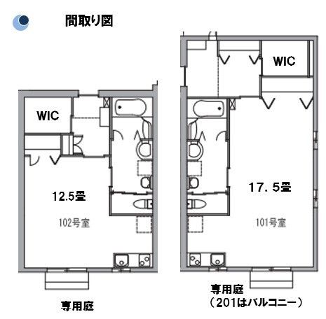 ハイムガーデン流山美原二番館の居室の間取り図