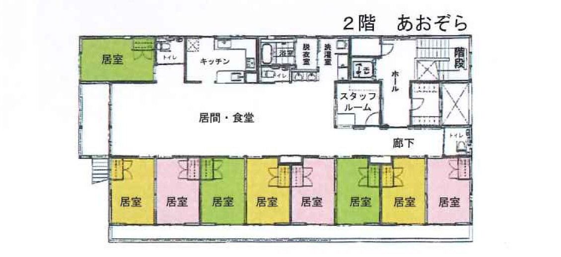 ふぁいと天神橋の2階のフロアマップ