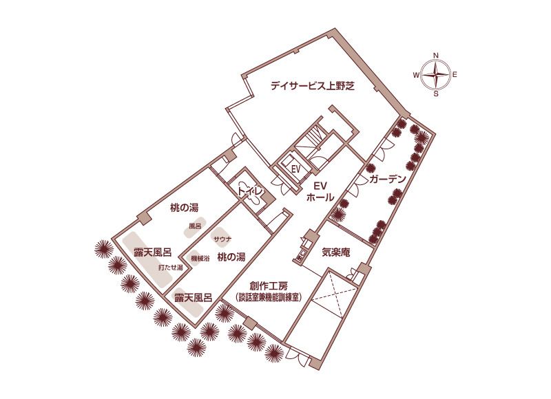 ロングライフ上野芝のB1階の間取り図