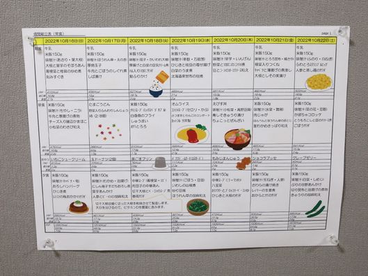 献立表