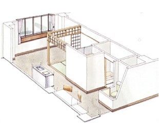 ケアレジデンス水戸本館の居R-Bタイプ（個室）の間取り図