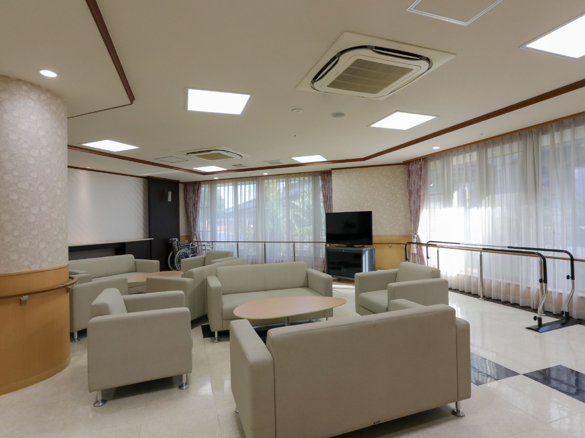 入居者がコミュニケーションを楽しむことのできる共有スペース