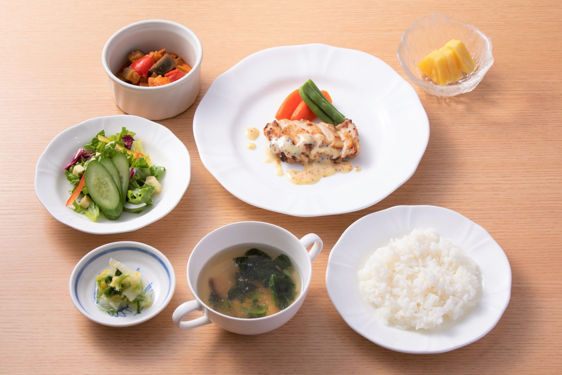充実した食事の一例