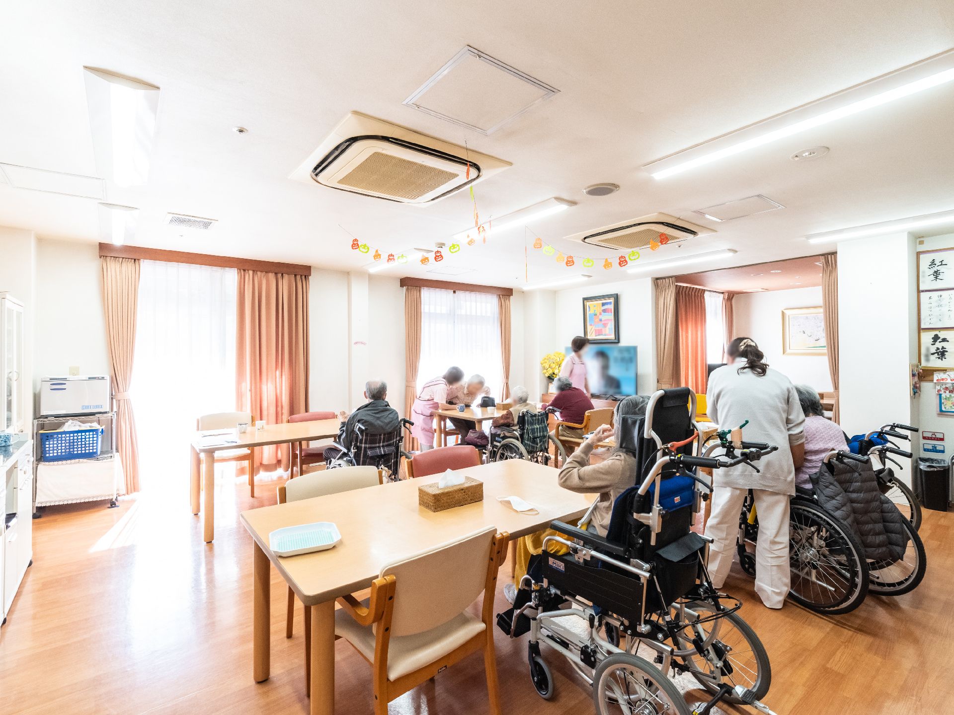 入居者同士でコミュニケーションを取ることが可能な共有スペース