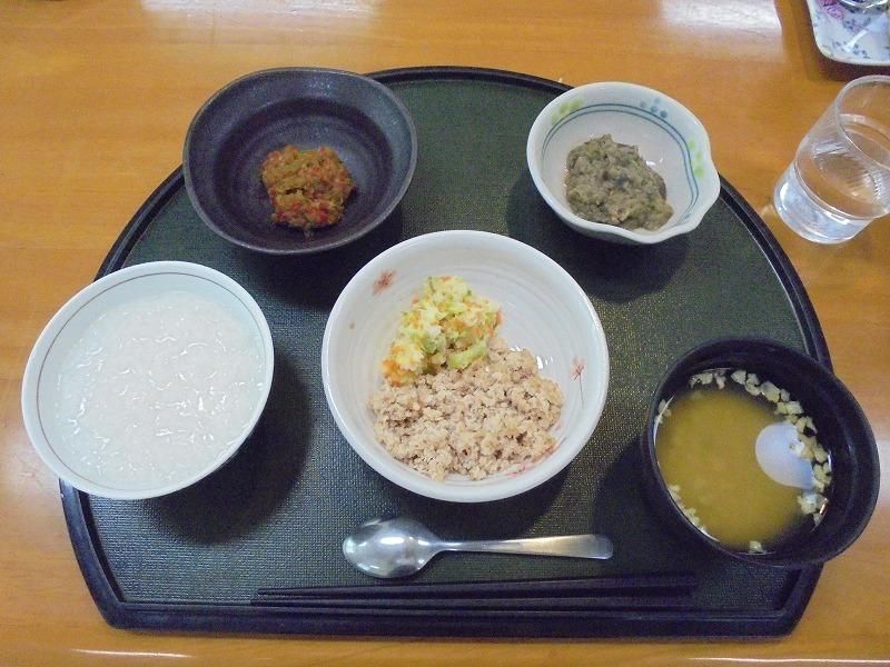 流動的な状態の食事も提供することが可能である。おかずは色彩にもこだわり、固形食と変わらない盛り付けを実践している。