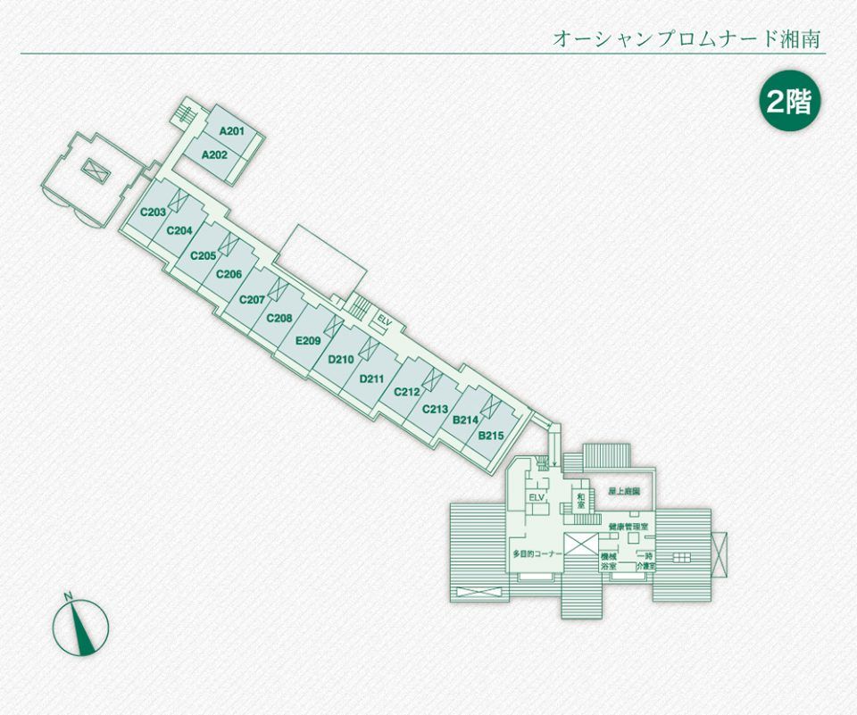 施設の明瞭なフロアプラン