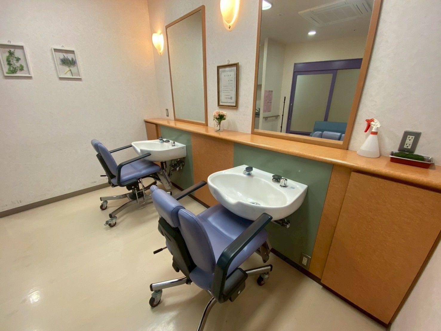 快適な洗髪スペース