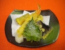 海老と大葉と茄子の天ぷら