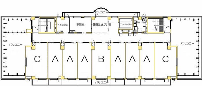 エイジトピア知多の5階のフロアマップ