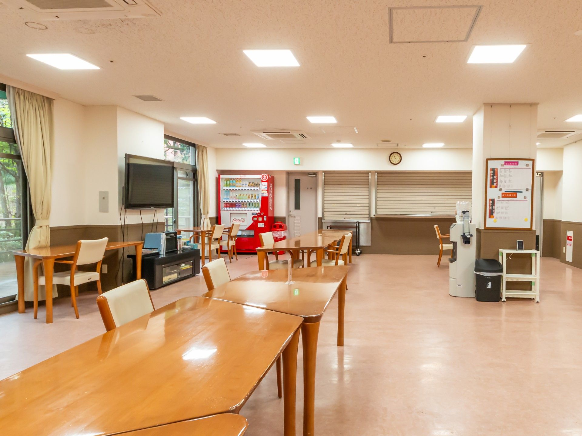 明るい共有スペース