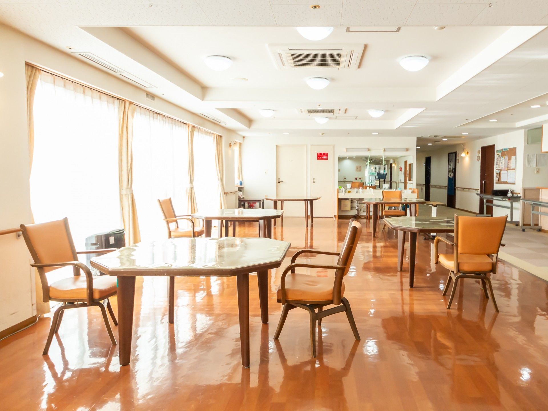 明るい共有スペース