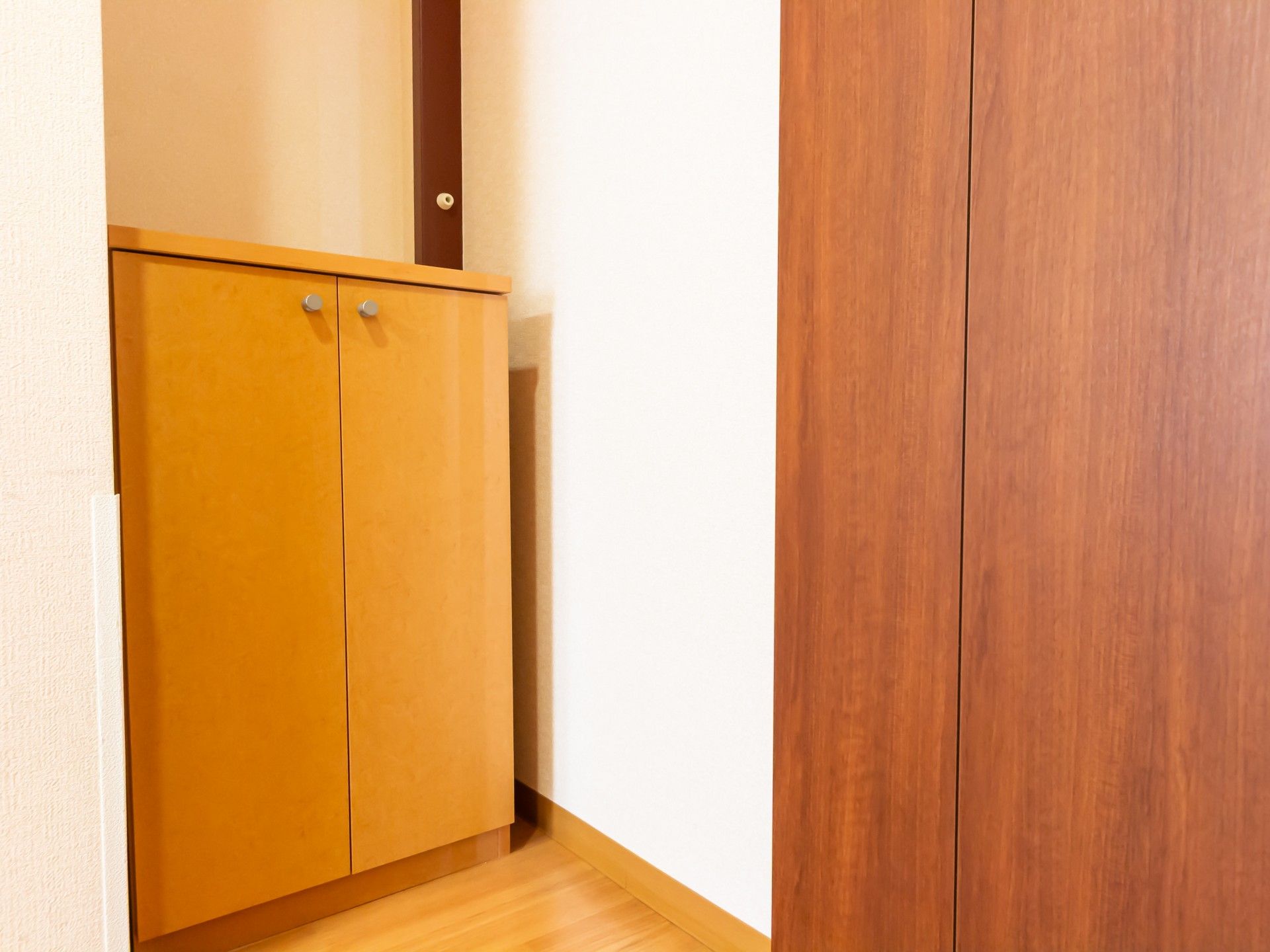 木製の収納スペース