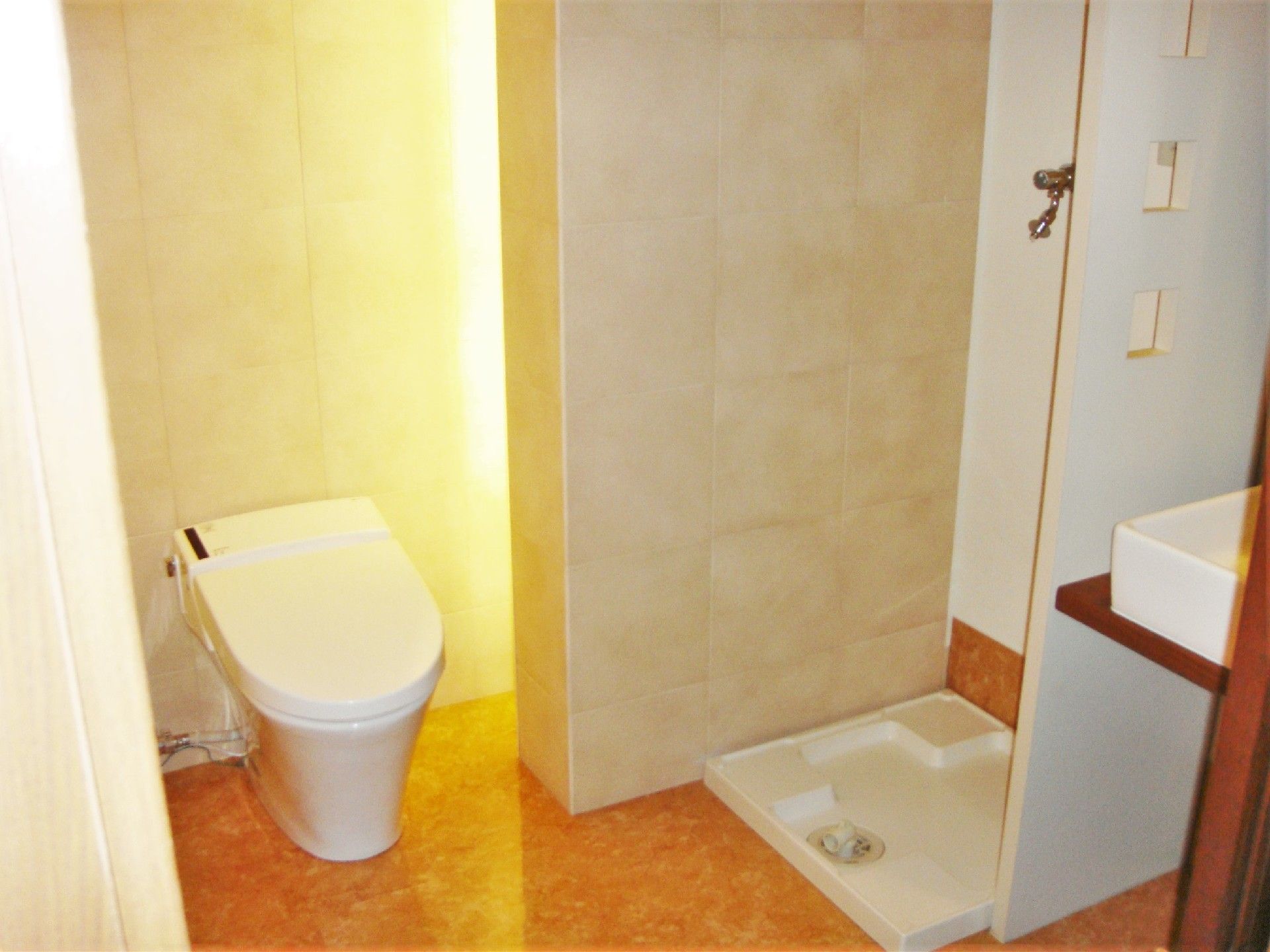 温水便座が付いたトイレや洗濯機置き場、洗面所がある。
